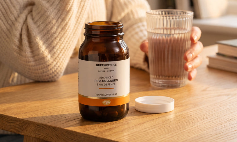Lernen Sie unser Advanced Pro-Collagen Hautschutz-Nahrungsergänzungsmittel mit Vollagen® kennen image