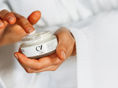 Woman with Green People product