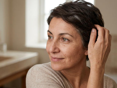 Natural botanical ingredients for best shampoo for menopausal dry hair - organic beauty editorial image