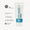 White tube of fresh mint aloe vera toothpaste with green and black text on a light background with line art of leaves.