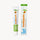 Eine weiße Tube und eine passende Schachtel mit Bio Kinder-Zahnpasta Mandarine & Aloe Vera stehen nebeneinander vor neutralem Hintergrund. image