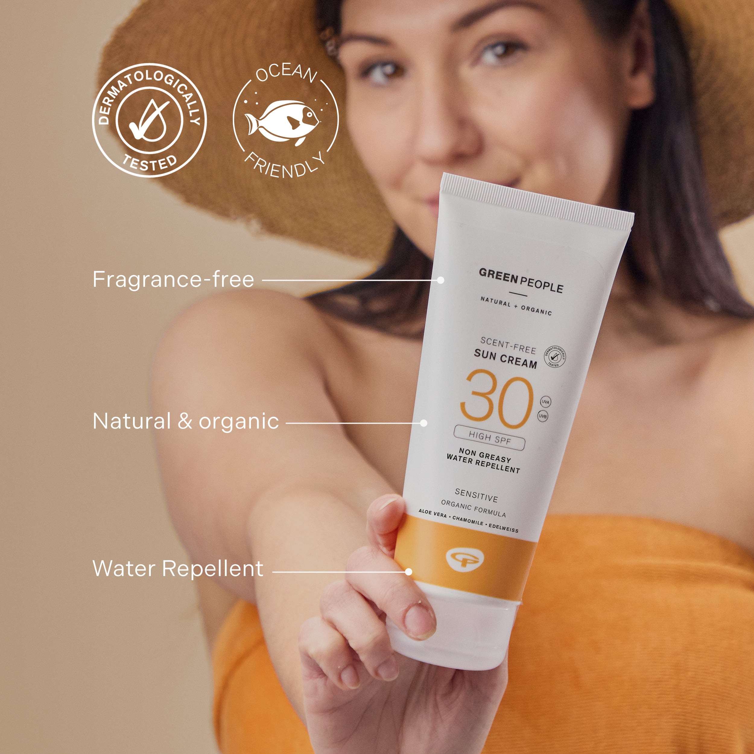 Scent Free Sun Cream SPF30 200ml by Green People | Natural & Organic